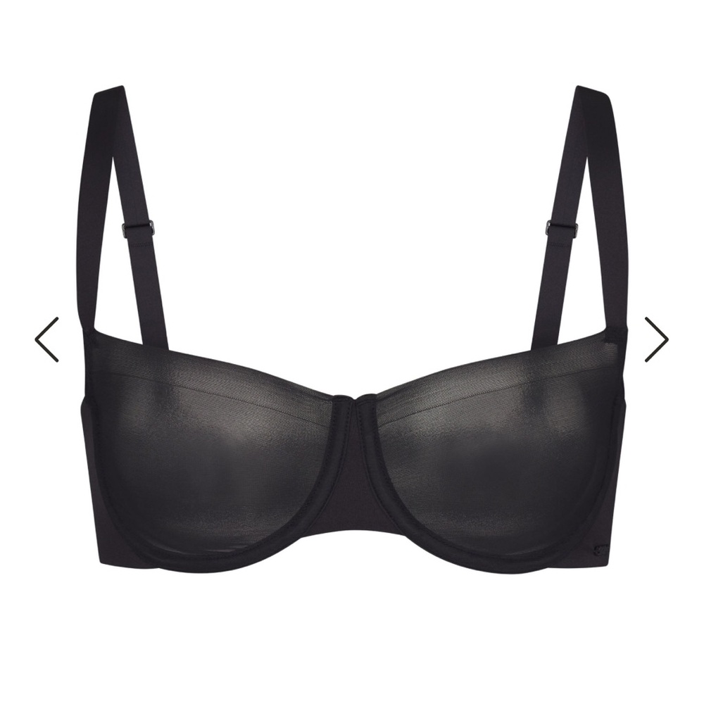 NWT Skims Black Unlined Balconette Bra